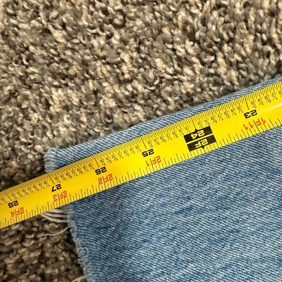 Levi’s 501 Straight Leg Blue Denim Jeans Distressed 25” - Picture 8 of 8